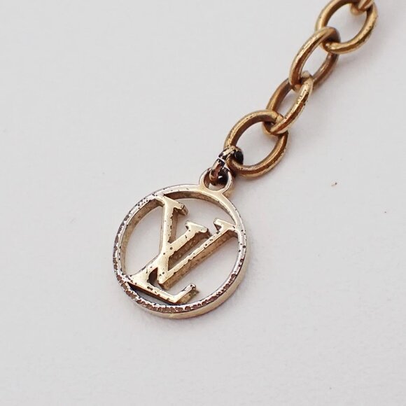 LOUIS VUITTON Logomania Chain Long Necklace Gold Silver M68074 Italy 30YH788 - Picture 6 of 11